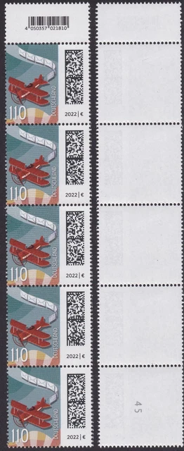 3671 BRD WdB " Luftpost " 5er Streifen **