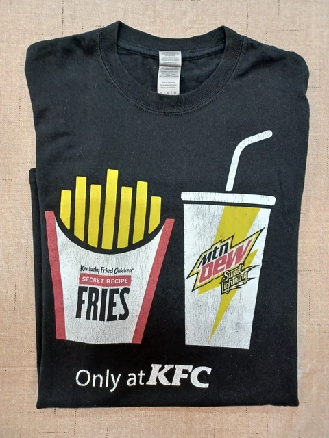 VINTAGE KFC SECRET Recipe fries Mtn DEW Sweet Lightning advertising T