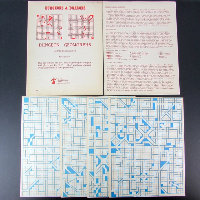 DUNGEONS & DRAGONS Geomorphs Set 1 Basic Dungeon 1977 9004 RARE AD&D £ ...