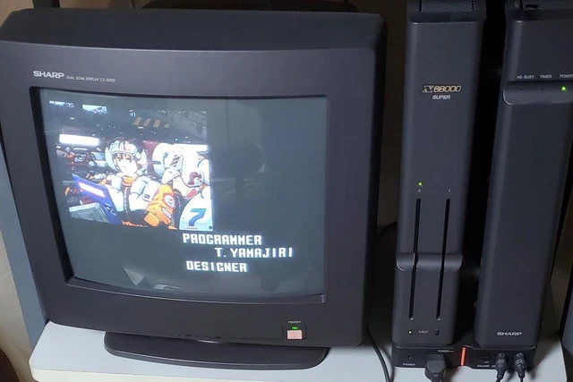 SHARP X68000 SUPER main unit monitor complete set junk from japan SHARP X68000 SUPER main unit monitor complete set junk from japan