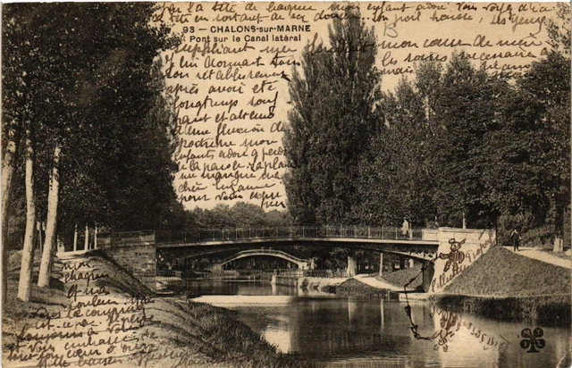 CPA CHALONS-sur-MARNE Side Channel Bridge (490920)