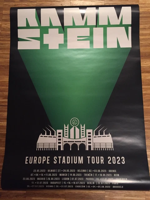 RAMMSTEIN EUROPE STADIUM Tour 2023 Poster Tourplakat DIN A1 - All Dates ...