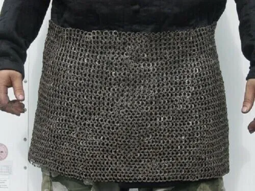 Medieval Knight Chain mail Skirt 9 mm Flat Riveted With Washer