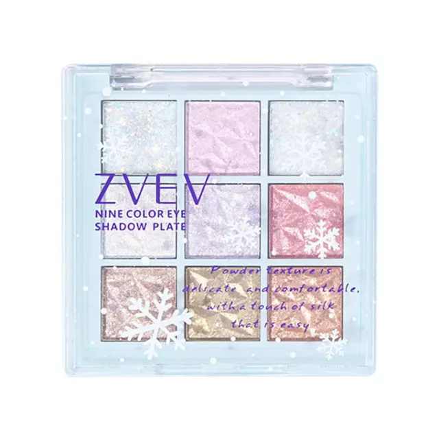 9 Colors Glitter Snowflake Eyeshadow Palette Dream Girl Pearly Eye Shadow M N0G9 3