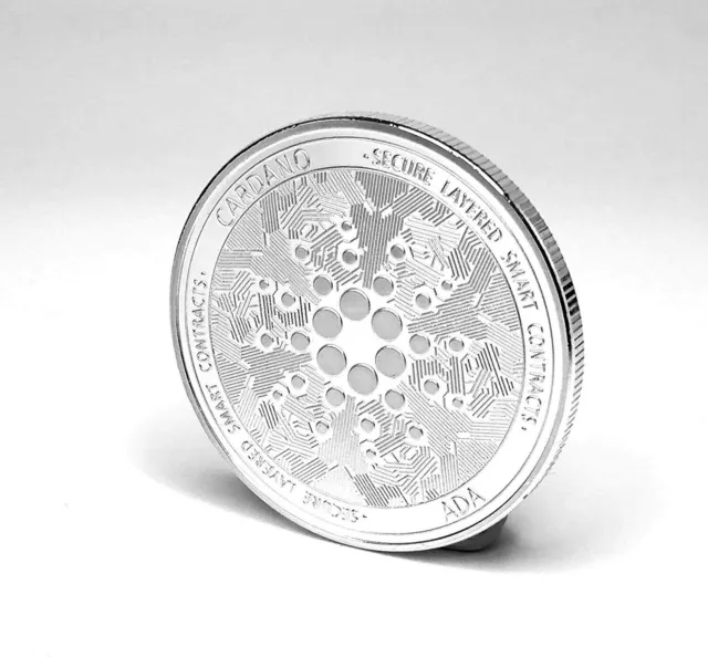 CARDANO (ADA) Novelty Crypto Currency Physical Collectible SilverPlated Coin