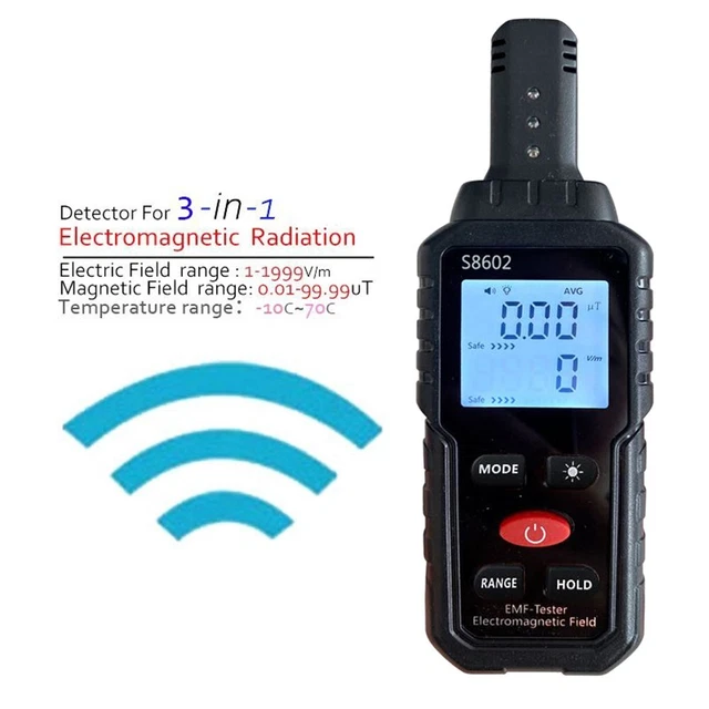 DOSIMETRO RADIAZIONI EMF Metro Radiazioni Elettromagnetiche Rilevatore Contatore 156302793058