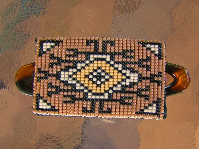 Very Very Nice Navajo Indian Handmade Beaded Barrette Earlene Nathaniel