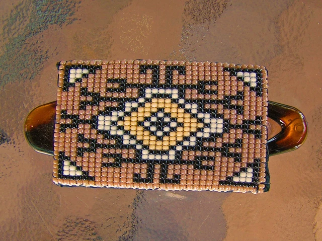 Very Very Nice Navajo Indian Handmade Beaded Barrette Earlene Nathaniel