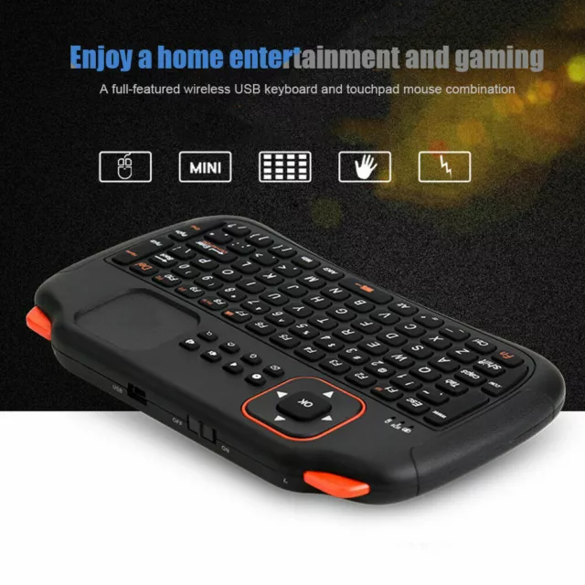 2.4GHz Wireless Mini Keyboard with Touchpad for Windows PC 83-Key Android TV SLS