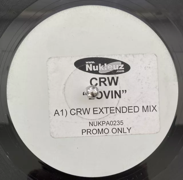 CRW - Lovin / Trance, White Lable Single Side Promo 2000 UK 12” Vinyl Record