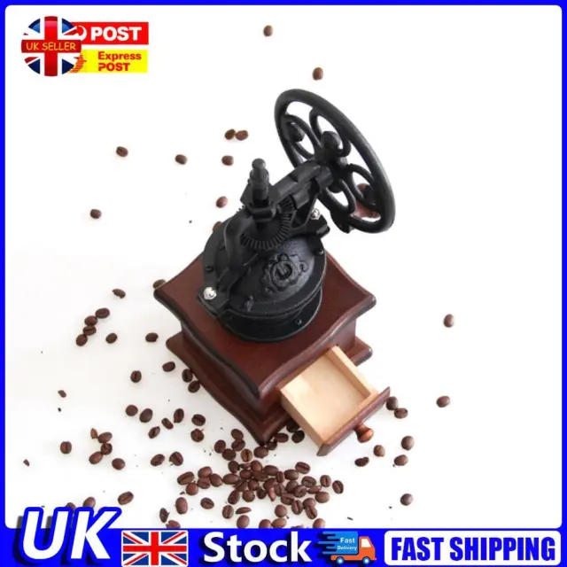 Vintage Retro Manual Coffee Grinder Ferris Wheel Hand Crank Coffee Maker UK