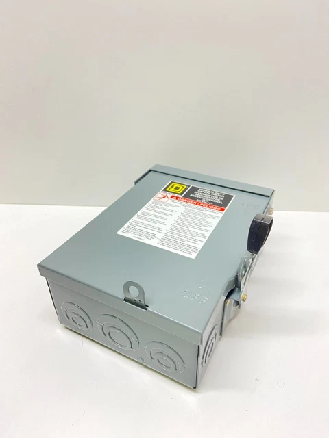 New Square D 30 Amp 3 Pole Fused 3R Disconnect Safety Switch 240 Vac D321Nrb Nnb New Square D 30 Amp 3 Pole Fused 3R Disconnect Safety Switch 240 Vac D321Nrb Nnb