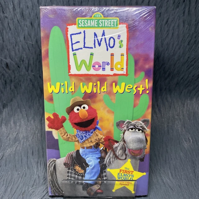 Elmo's World Wild Wild West 2001 Vhs ELMO'S WORLD WILD Wild West VHS 2001 Slipsleeve Sesame Street Rare