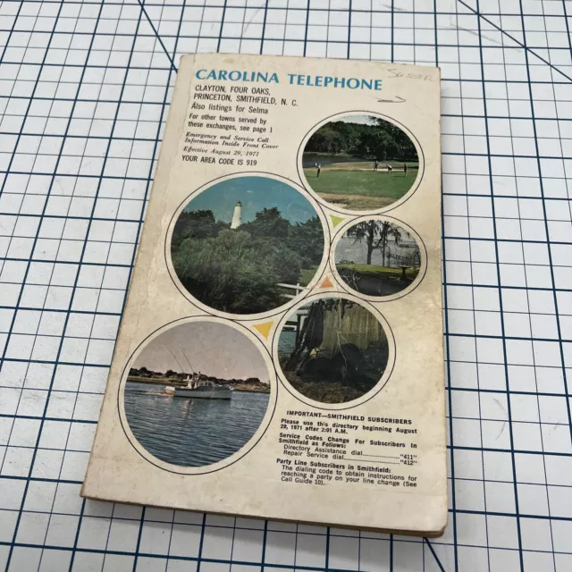 1971 Smithfield Clayton Selma North Carolina Nc Phone Book Genealogy Advertising