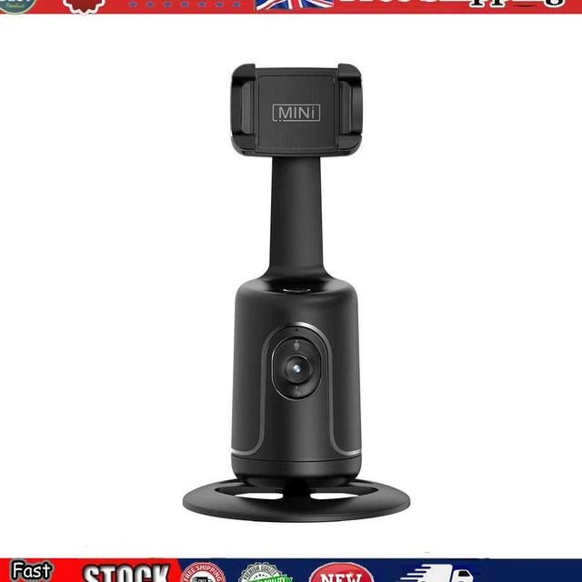 360 Rotation Gimbal Stabilizer Selfie Stick Tripod for Video Record (Black)