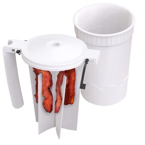 Microwave Bacon Cooker with Lid - Cook Healthier Crispy Bacon while, Reducing