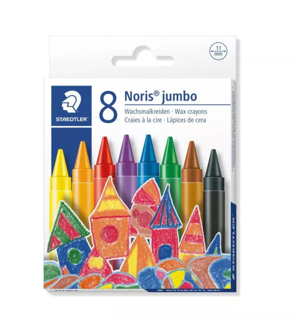 Staedtler Noris Jumbo Wax Crayons - Pack of 8