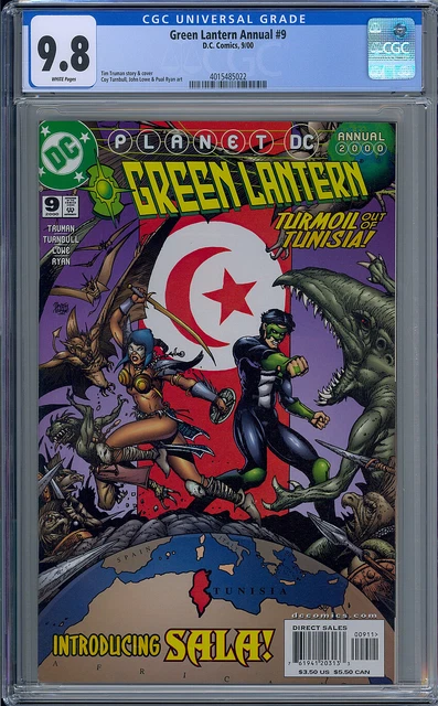 Cgc 9.8 Green Lantern Annual #9 White Pages 1St Appearance Sala 2000 Tunisia
