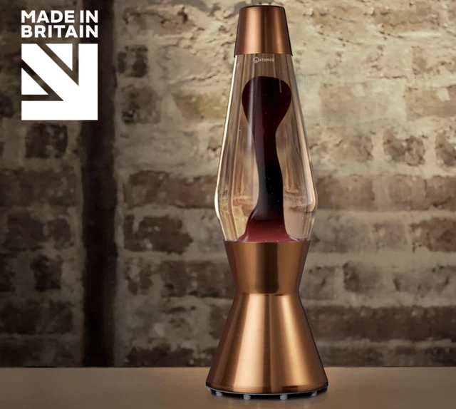 MATHMOS HERITAGE ASTRO Lava Lamp Copper with Plum/black & Clear Liquid ...