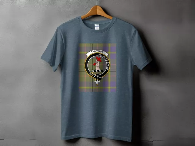 Tailyour Clan Crest T-Shirt, Scottish Heritage Casual Wear, Unisex Tee