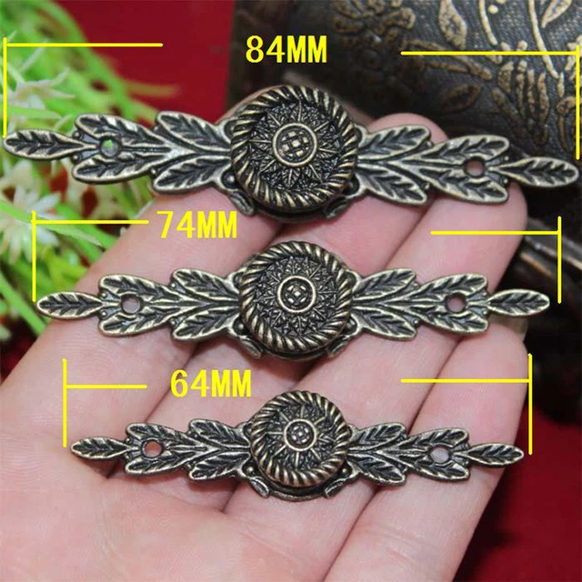 6pcs VTG Jewelry Wooden Box Drawer Cabinet Cupboard Handle Pull Knob 84/74/64MM