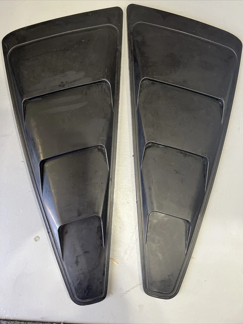 2pcs 1/4 Quarter Side Window Louvers Scoop Cover Vent Fit For 05-14 Ford Mustang