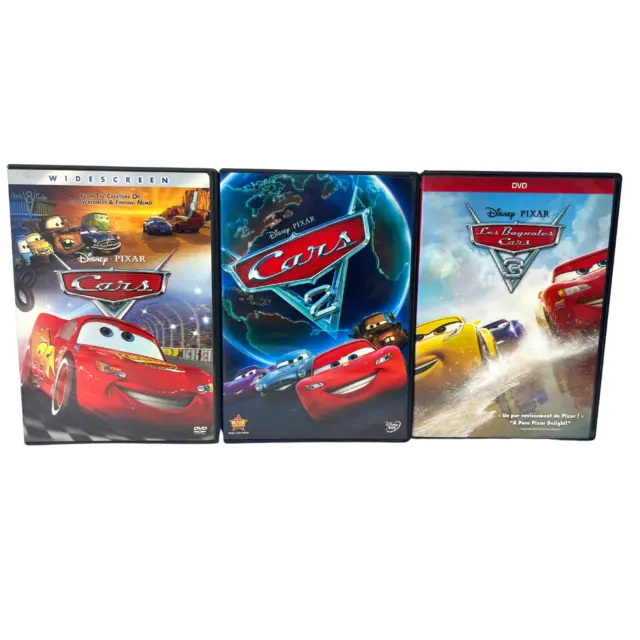 Walt Disney's Cars 1  2  3 Trilogy DVD Lot Good Condition!!!