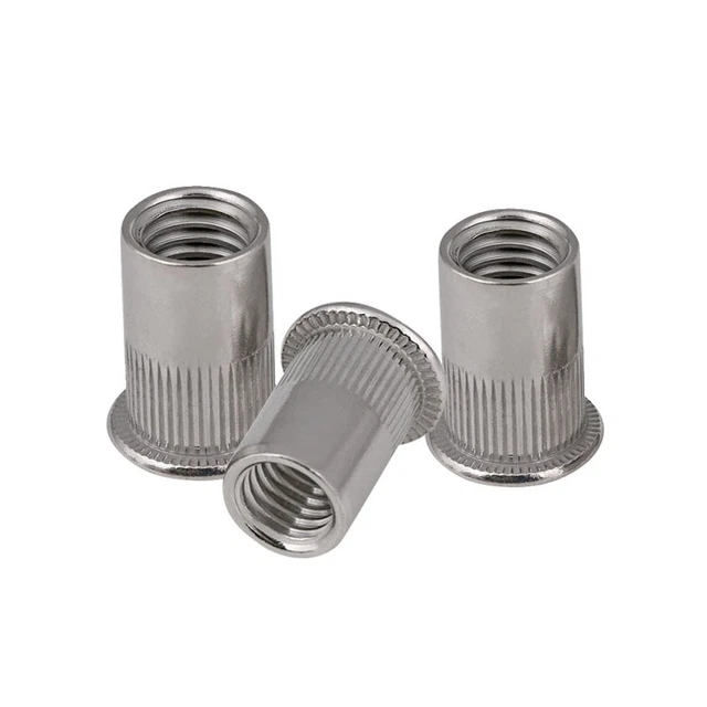 Vertical Rivet Nuts Countersunk Head Threaded Open Head Rivets Threaded Inserts