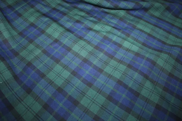 Tissu vintage, beau Tartan laine mélangée  larg 160 cm x H 200 cm C026 3