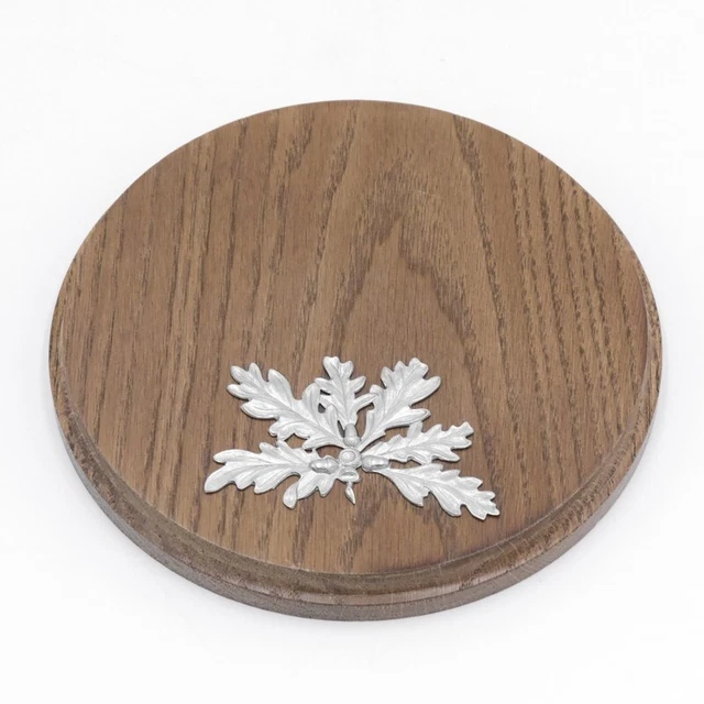 Placa de Jabalí Tablero Keiler Redondo Braun Af 17cm Hoja Roble Portada 6 2