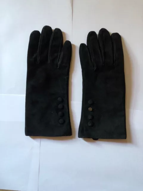 Gants noir en daim neufs Herlaine Taille M