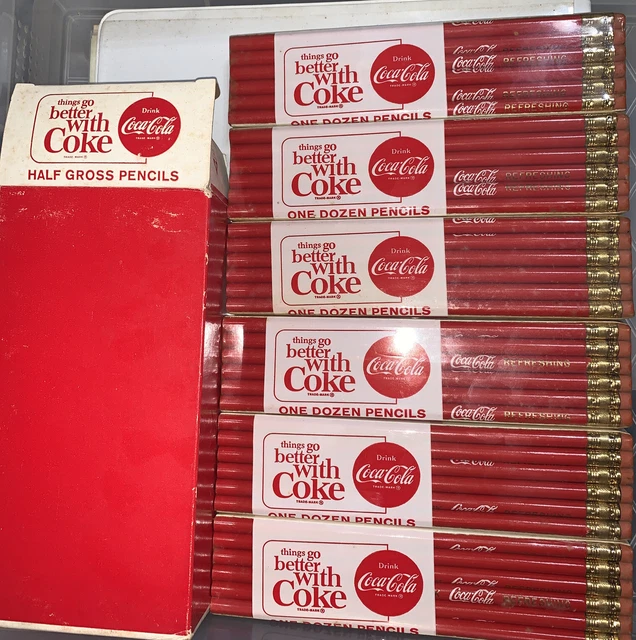 1960'S &THINGS GO Better With Coke" COCACOLA half gross box of 72