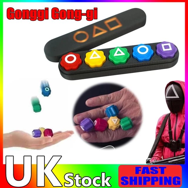 Spiel Gonggi Game, Traditional Korean Games Set Wie Jebi Chagi, Gong-gi Und DDAKJI Jack Stone Game Set für Kinder,Familienaktivität,Tragbar und Langlebig