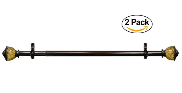Achim Home Furnishings Camino Lincroft Window Rod and Finial, 28 to 48-Inch (...