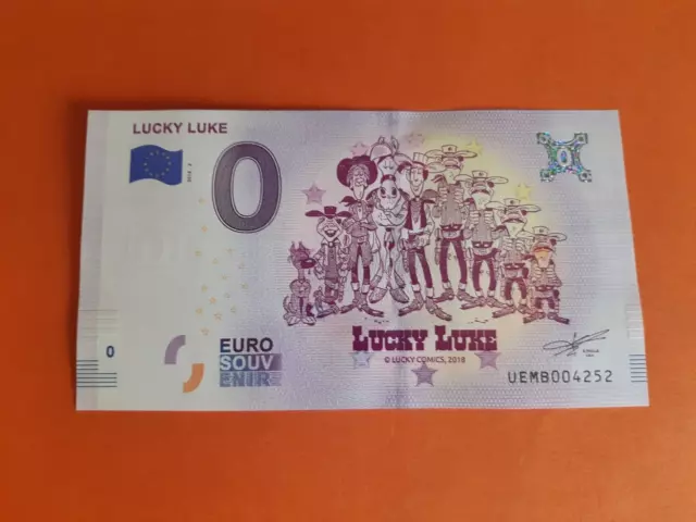 Billet 0 Euro Lucky Luke Morris 2018 Etat Neuf