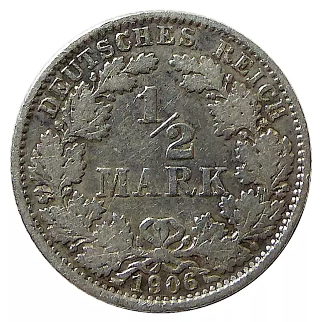 ALLEMAGNE 1/2 Mark 1906 E