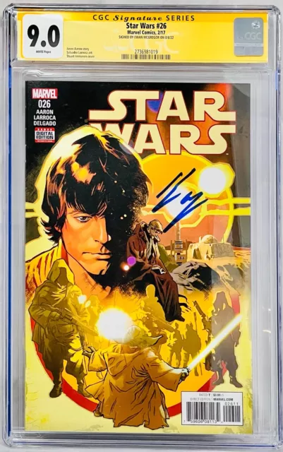 Ewan McGregor Signed CGC Signature S Graded 9.0 Star Wars #26 Marvel Comics