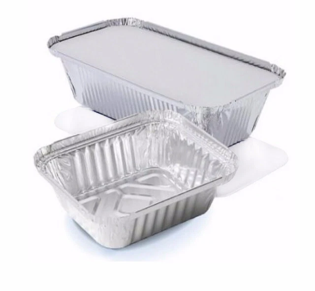 ALUMINIUM FOIL HOT Food Containers Box With Lids Perfect For Home ...
