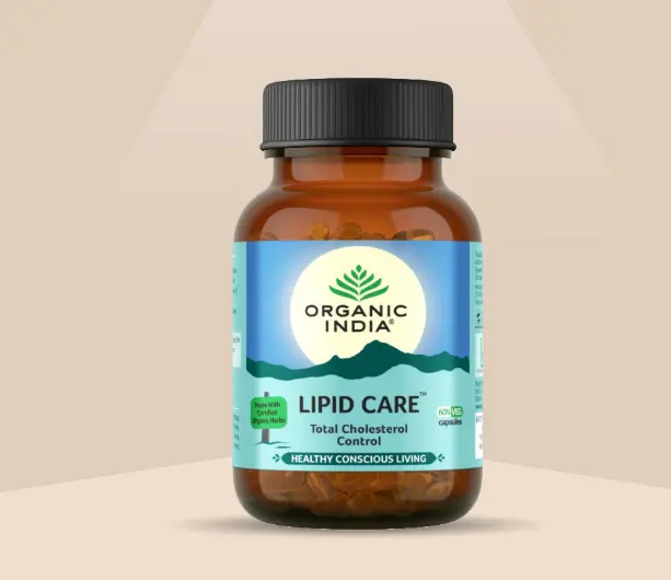 Bouteille de 60 capsules Organic India Lipid Care pour le contrôle du...