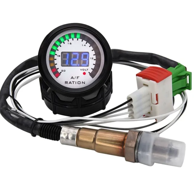Voltmetro calibro rapporto carburante aria 2 in 1 12 V 52 mm auto digitale AFR voltmetro InH5N3