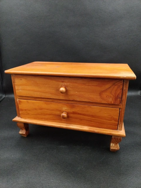 Petite Commode De Poupée En Bois - Fabrication Française - Marqueterie - Bon état