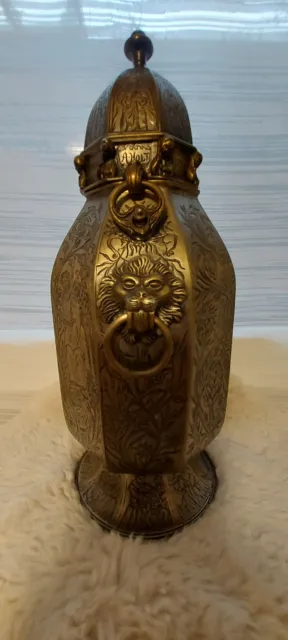 Alte Vase/ Kanne / Urne / aus Zinn / Antike «THERIACA MAGNA ANDROMACHI SENIORIS»