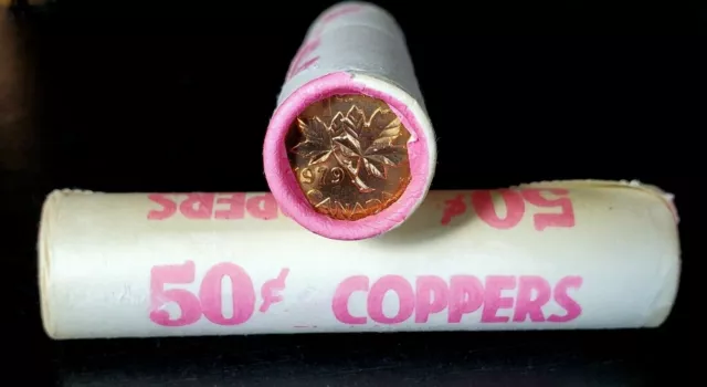 Canada 1979 OBW - Original Bank Wrapped Roll of Pennies!!