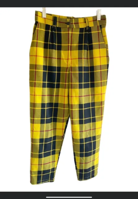 Vintage Punk Pants/trousers Yellow&black By ITT MADE IN UK