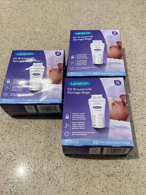 Paquete Lansinoh de 150 bolsas de almacenamiento de leche materna bolsas de leche materna