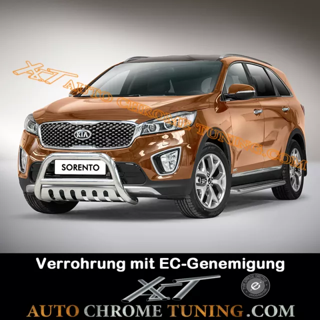 Frontschutzbügel mit Untefahrschutz für Kia Sorento ab 2015 - 2018 mit EC/TÜV