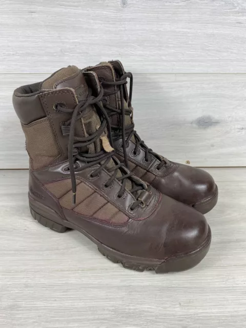 British Army Bates Patrol Boots Brown Leather Last Pair Size 7m Great Condition