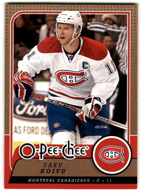 2008-09 O-Pee-Chee Saku Koivu Montreal Canadiens #72