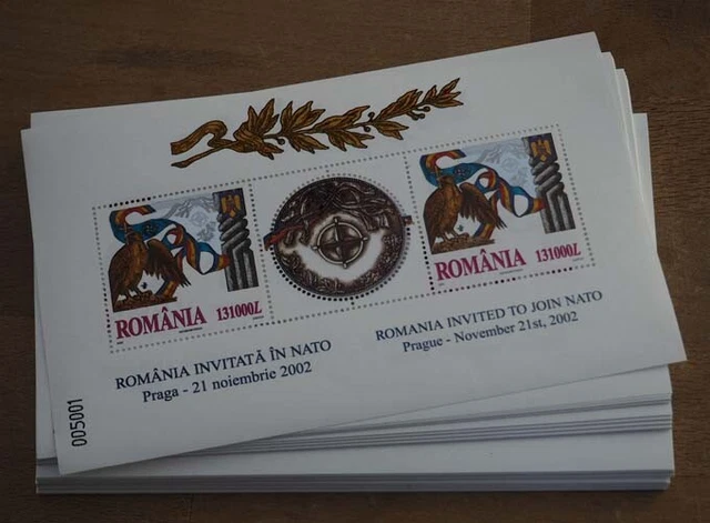 2002 Rumänien; 100 Blocks Teilnahme an Nato, postfrisch/MNH,Bl. 325, ME 2500,-