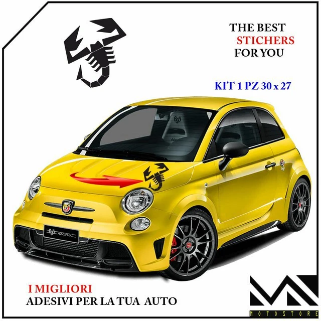 Adesivo Abarth Scorpione Nero 24cm - Prefustellato Auto